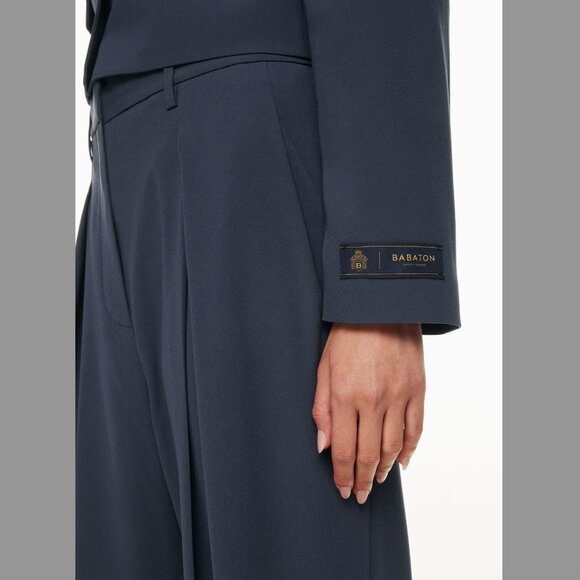 Aritzia Babaton Frances Jacket Blue Total Eclipse Size XL | Button Front Blazer - Picture 10 of 14